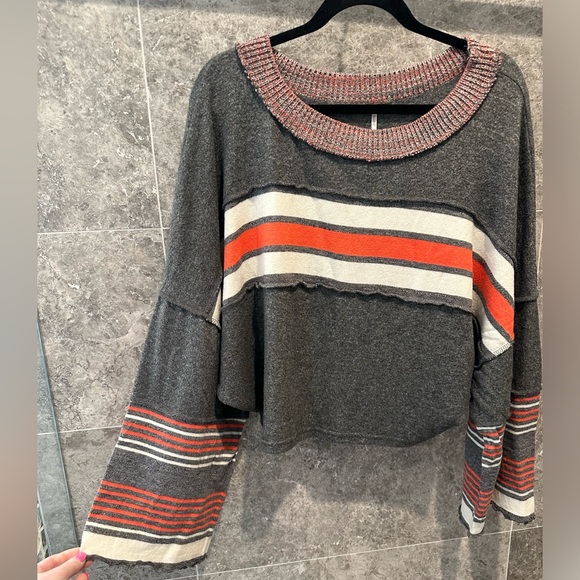Free People Oversized Cooper Stripe Long Sleeve T-shirt - Picture 7 of 10